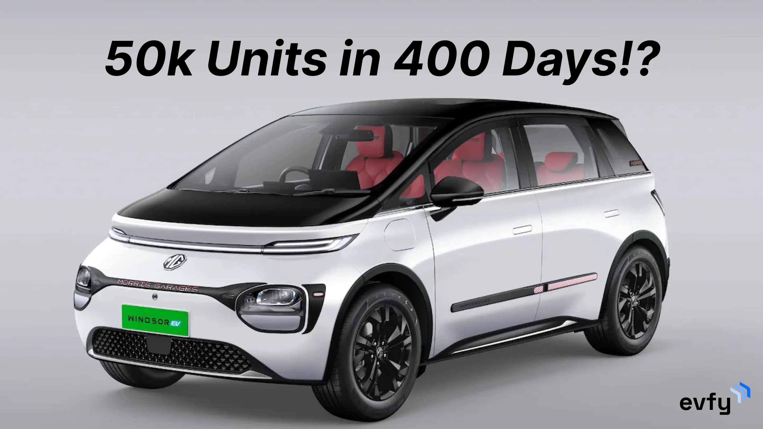 MG Windsor EV Crosses 50,000 Unit Sales in Just 400 Days — Fastest Ever!